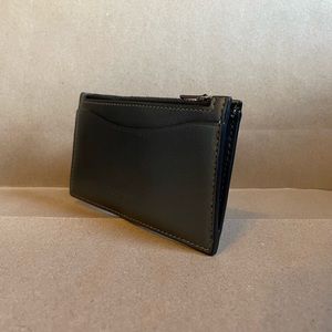 Coach Zip Card Case in Metallic Leather